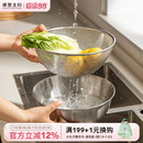 滤水篮洗米盆厨房洗水果淘米神器 摩登主妇沥水篮洗菜篮不锈钢新款