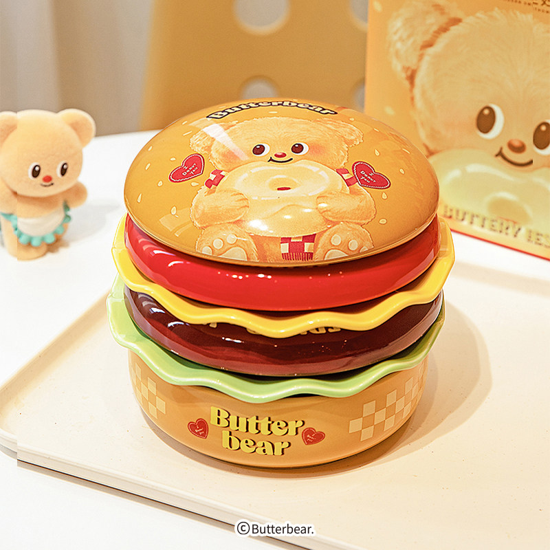 【摩登主妇&黄油小熊】汉堡餐具套装碗盘子新婚乔迁闺蜜生日礼物