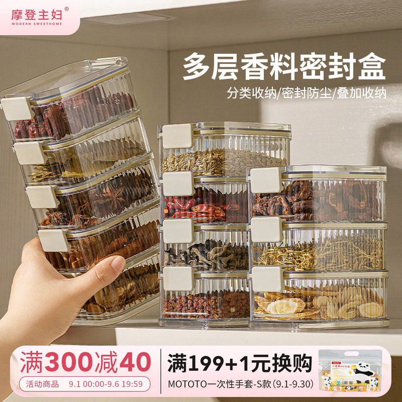 摩登主妇厨房家用香料收纳盒图片