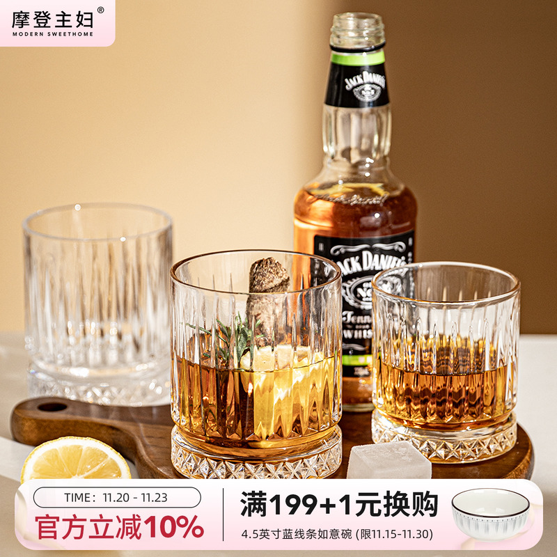 摩登主妇立体竖纹水晶玻璃