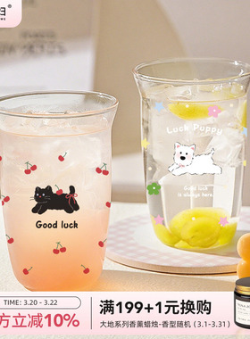 摩登主妇ins风高硼硅玻璃杯咖啡杯果汁杯子牛奶杯家用水杯啤酒杯