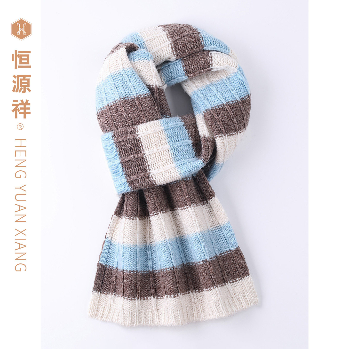 恒源祥新品100%绵羊毛围巾
