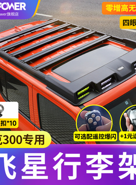 坦克300飞星行李架四眼射灯扰流板车顶平台爬梯侧帐改装专用配件