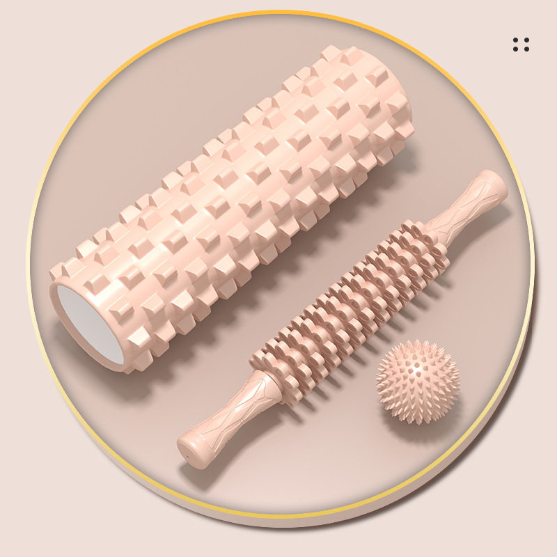 eva泡沫轴狼牙棒瑜伽柱 健身按摩棒肌肉放松器45cm琅琊空心瑜珈柱