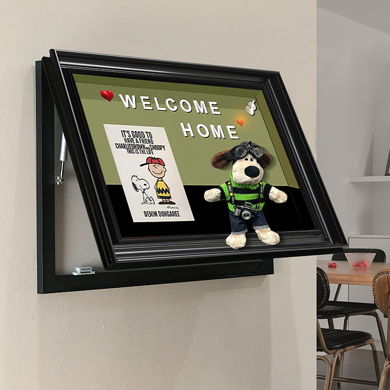 diy电表箱挂画磁吸配电箱遮挡装饰画法式中古风创意带灯开关盒