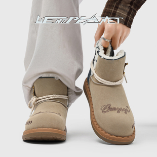 日本offcat上野行星胡迪牛仔雪地靴女时尚百搭冬季户外加绒加厚保