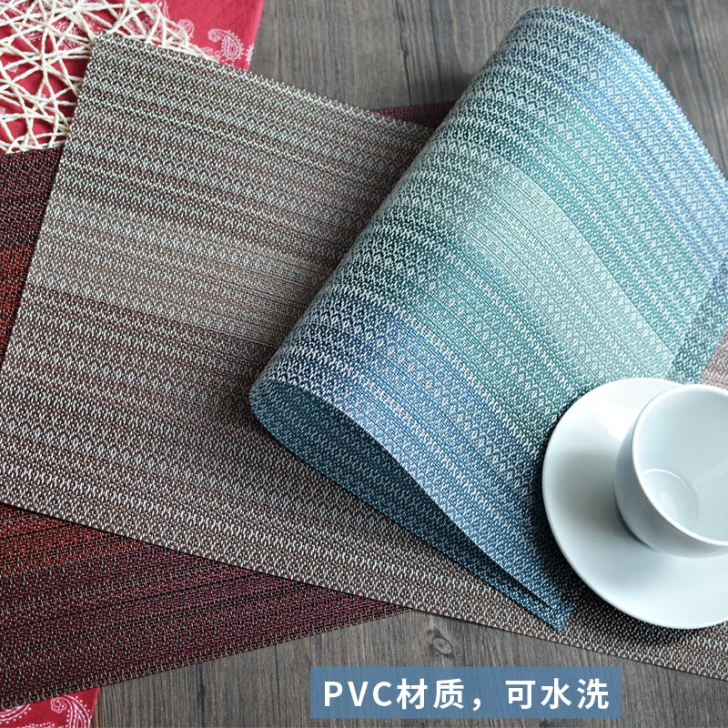 hhfa长方形PVC防滑隔热餐桌餐垫