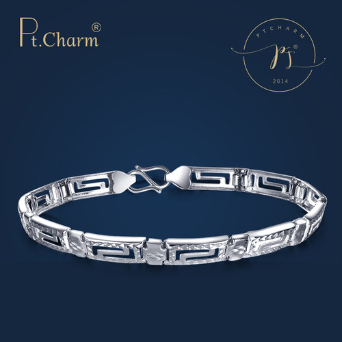 ptcharm男士手链白金铂金