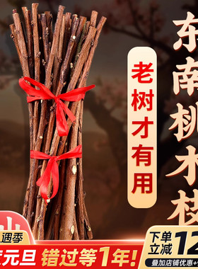 桃树枝婴儿老桃木枝棍床头摆件