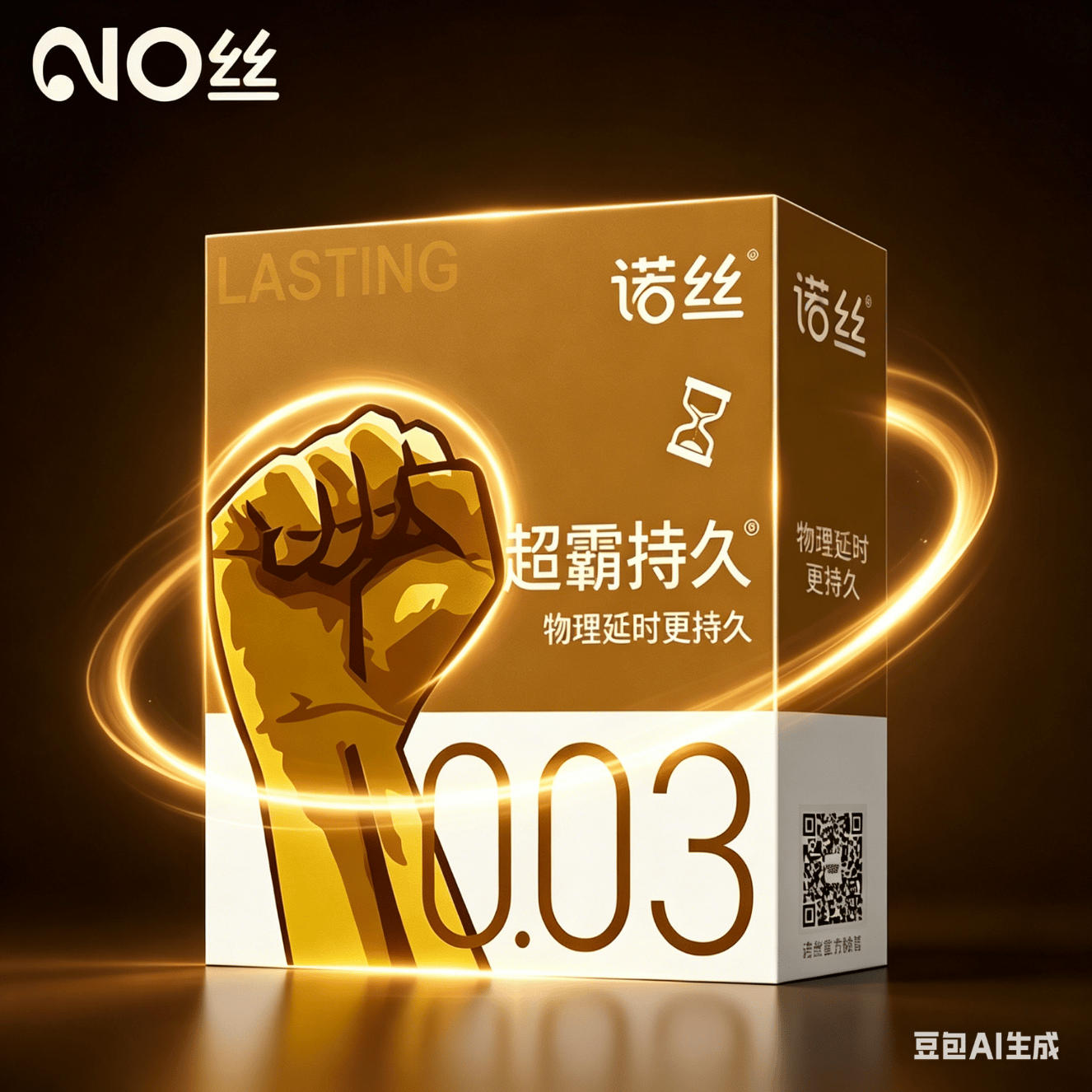 诺丝003超霸持久避孕套3只装金装版安全套套超薄胶乳物理延时套