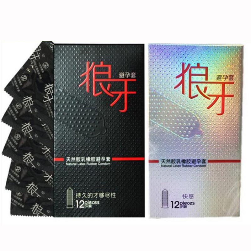 斯香妮避孕套狼牙套安全套冰热感狼牙快感12只+狼牙chi久12只装