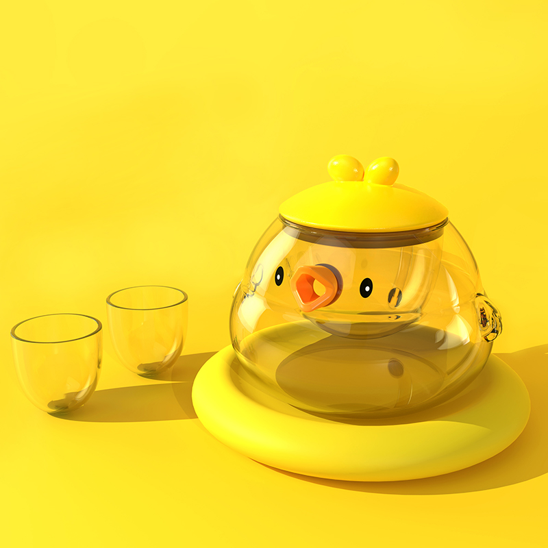 玛莎鸡玻璃泡茶壶茶具套装家用花茶水壶耐高温加厚耐热过滤茶水壶
