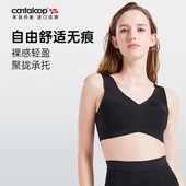 cantaloop无痕文胸背心式 大胸显小 孕妇内衣聚拢防下垂舒适薄款