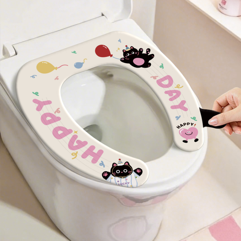 卡通马桶垫四季通用新款防水座圈坐便器垫圈粘贴式家用马桶坐垫