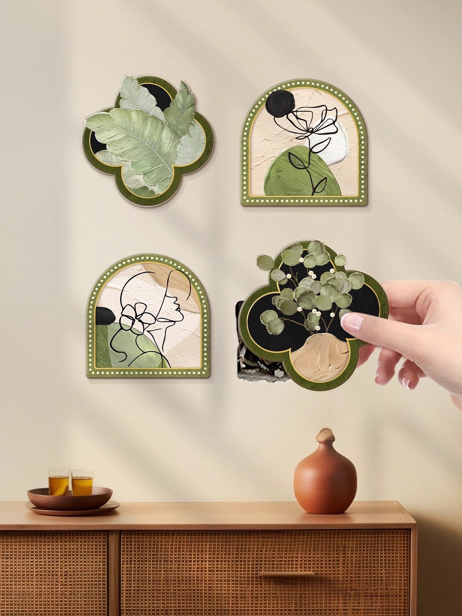 家大叶大装饰品墙贴遮丑补洞贴纸卧室房间门上墙面贴画窟窿遮孔洞,家居饰品,软装墙贴,淘宝优惠券,粉丝福利购,淘宝优惠卷