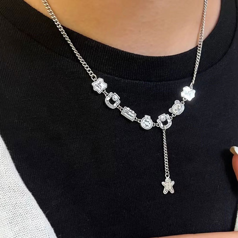 阳光的味道925银圣诞姜饼人项链