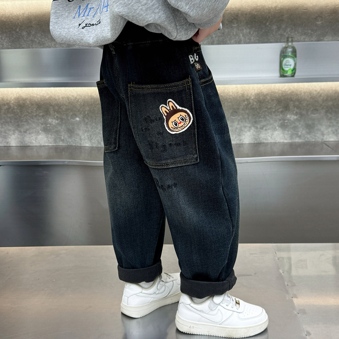 男童牛仔裤冬装儿童冬季加绒加厚长裤子2025新款宽松宝宝休闲裤潮,童装/婴儿装/亲子装,儿童牛仔裤,淘宝优惠券,粉丝福利购,淘宝优惠卷