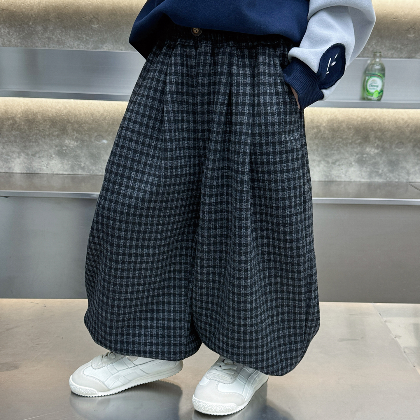 男童加绒裤子2025新款儿童束脚裤