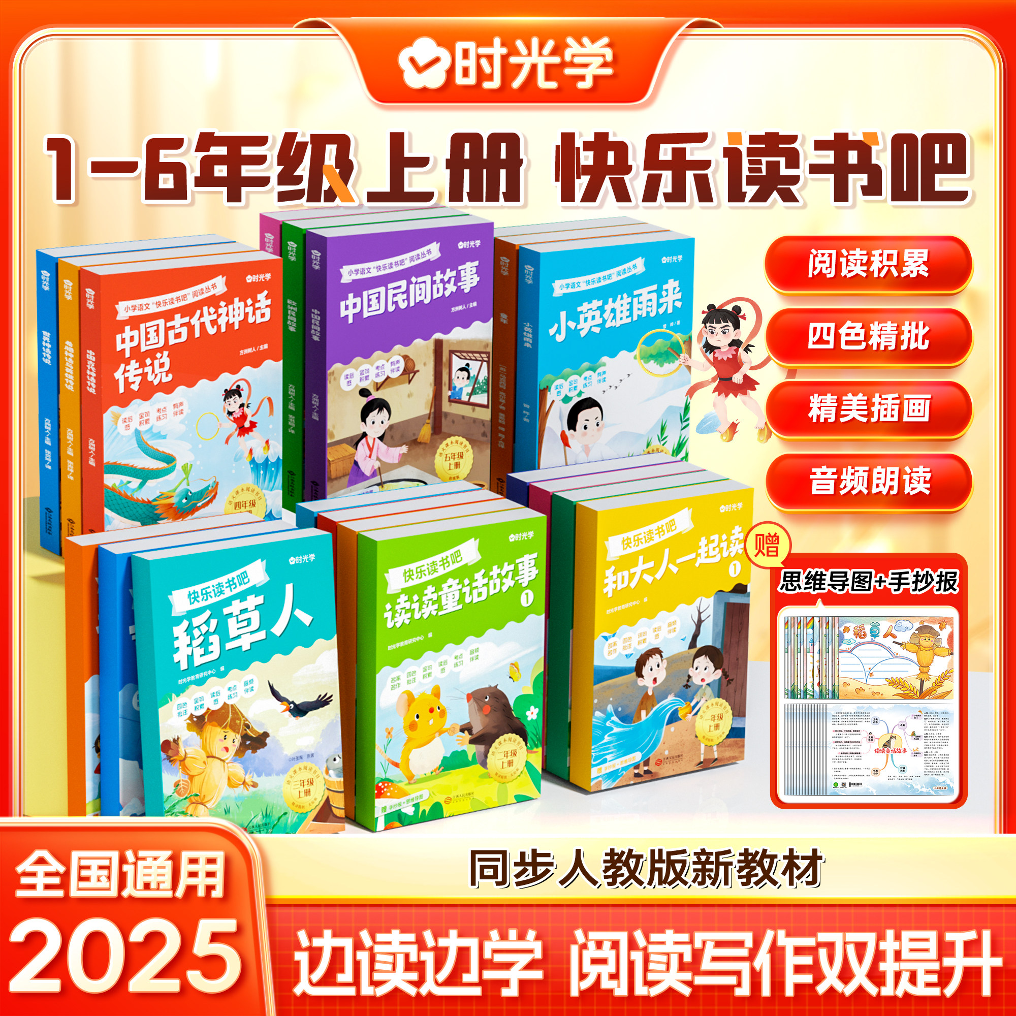 时光学快乐读书吧一二三四五六年级上册小鲤鱼跳龙门稻草人神话故事中国民间故事鲁滨逊漂流记阅读课外必读图片