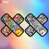 彩色涂鸦创可贴车贴汽车创意个性 饰车身划痕遮盖电动车防水贴纸 装