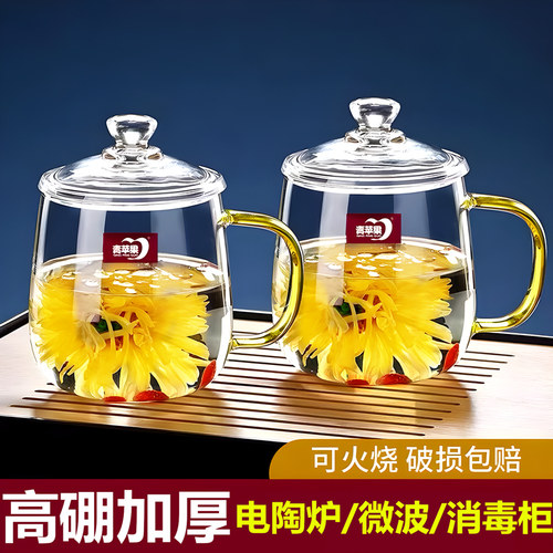 高硼硅可加热带盖玻璃杯
