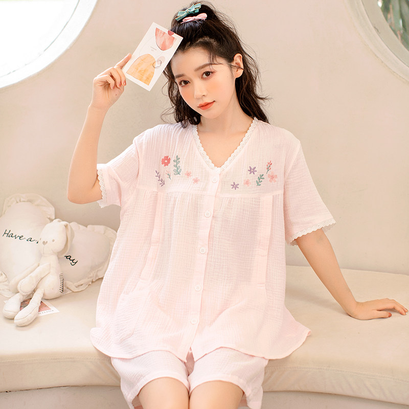 家时光月子服夏季薄款产后短袖纯棉纱布孕妇哺乳睡衣怀孕期家居服,孕妇装/孕产妇用品/营养,家居服套装,淘宝优惠券,粉丝福利购,淘宝优惠卷