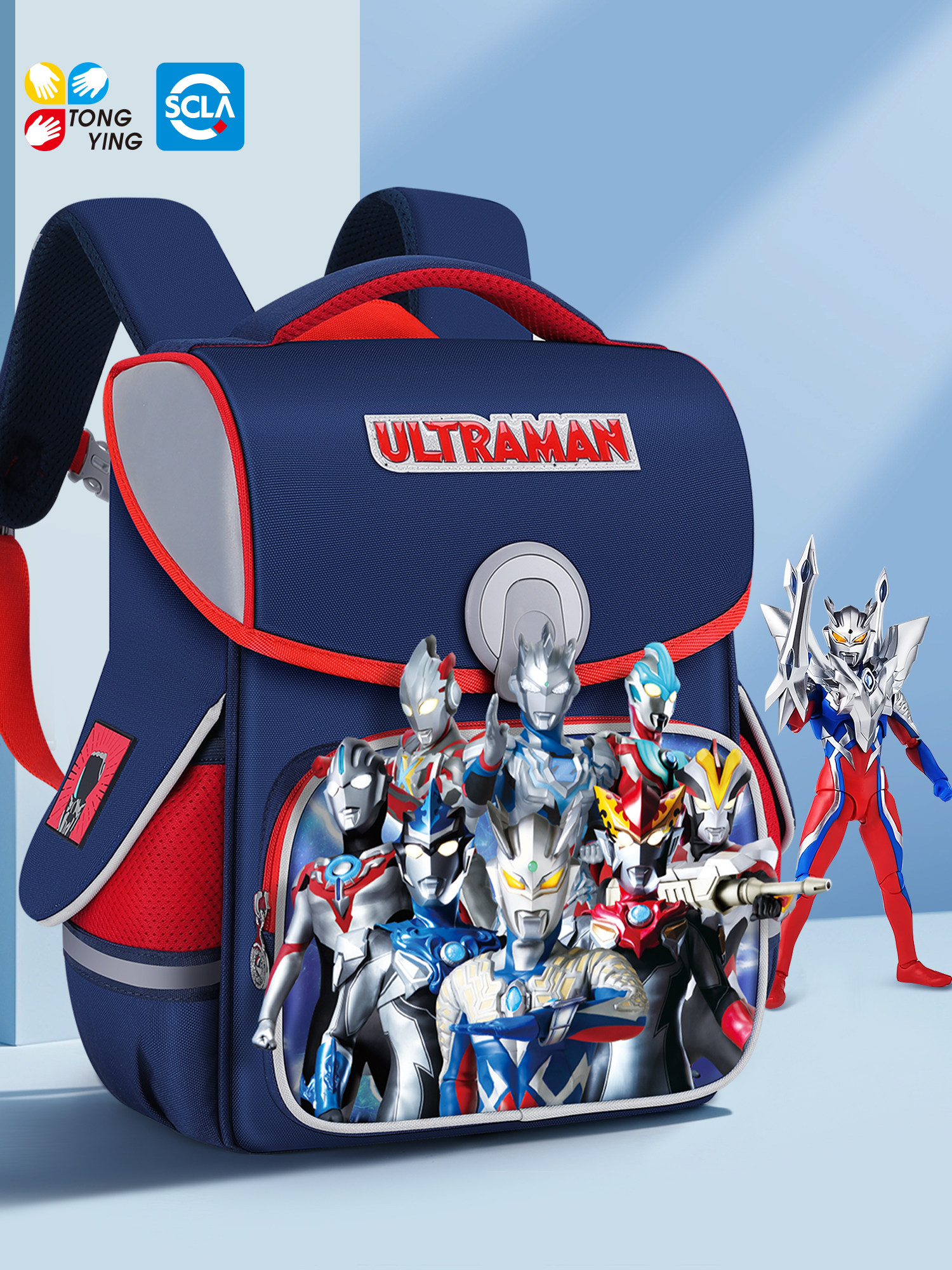 초등학생 1학년 2학년 3학년용 울트라맨 책가방 부담경감 척추보호 초경량 남학생과 여학생 2024 새로운 스타일