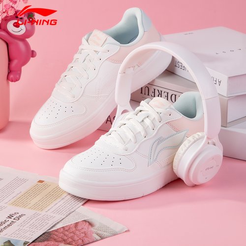 李宁浮舟女鞋板鞋轻便百搭小白鞋