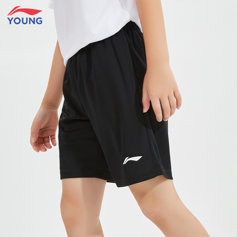 李宁男童短裤夏季速干透气裤子