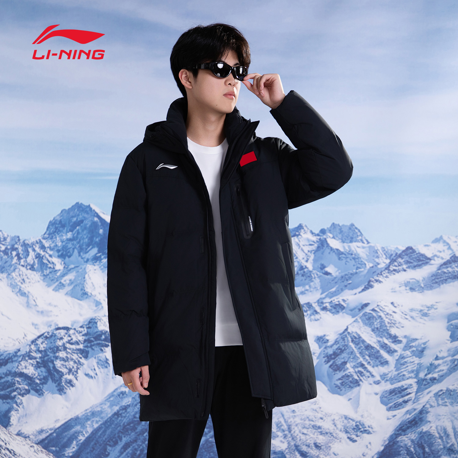 李宁中羽绒服男女款保暖御寒时尚