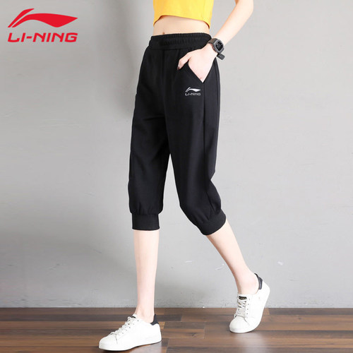 李宁运动短卫裤女夏季薄款