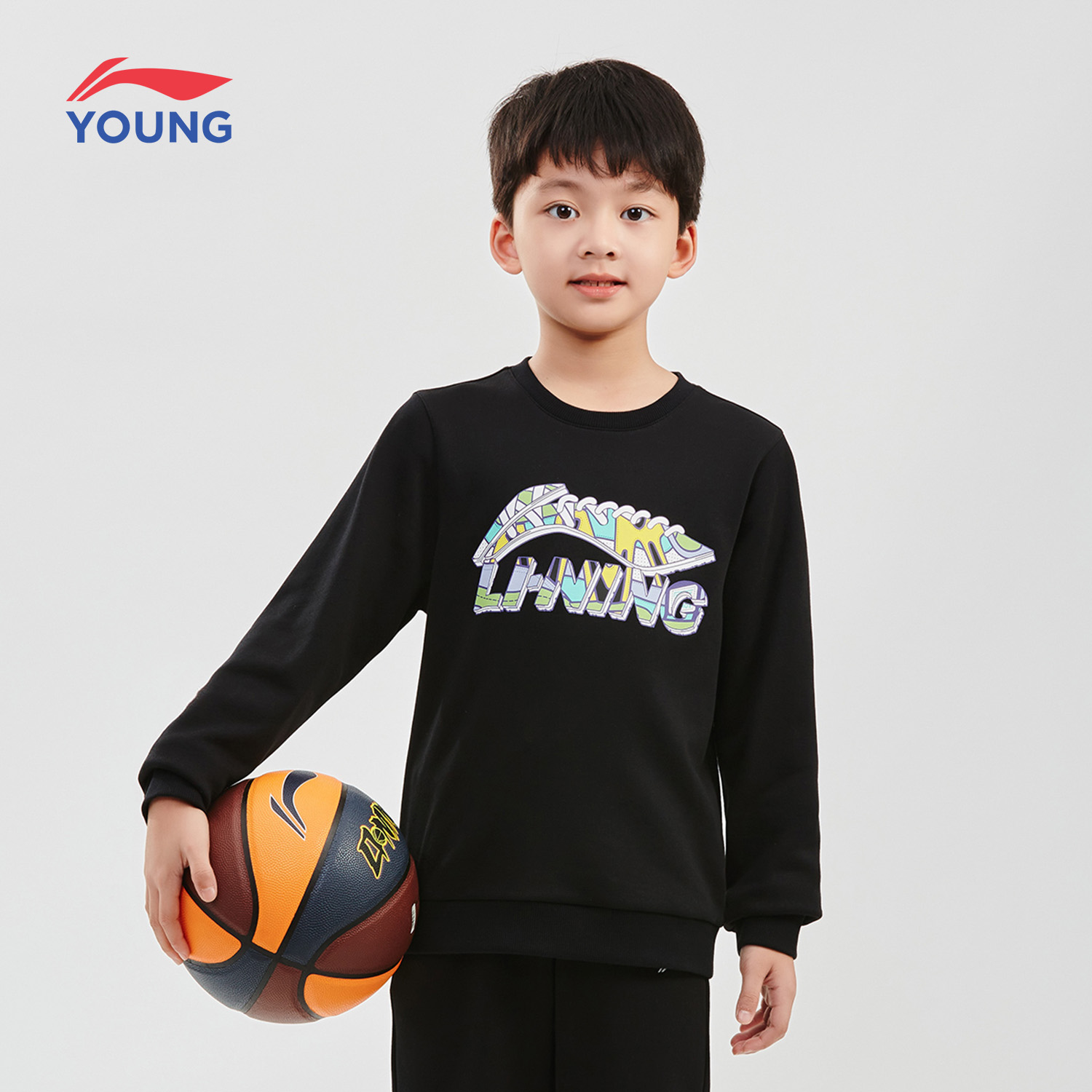 李宁儿童卫衣舒适百搭运动秋装