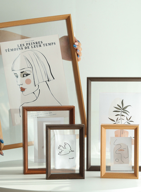 双面透明画框A4摆台压花框架A3标本框DIY创意展示相框海报框挂墙