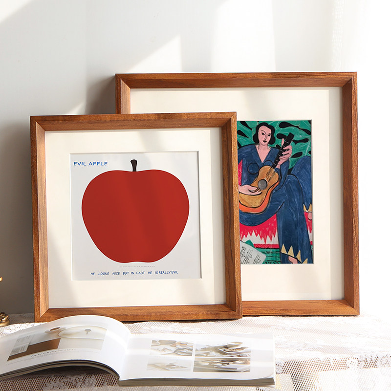 正方形挂墙相框多种款式实木画框国画书法十字绣50定制框架装裱框