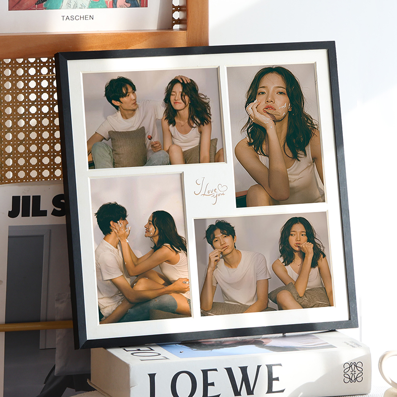 九宫格相框定制diy打印情侣礼物48摆台加30挂墙落叶日常生活照片