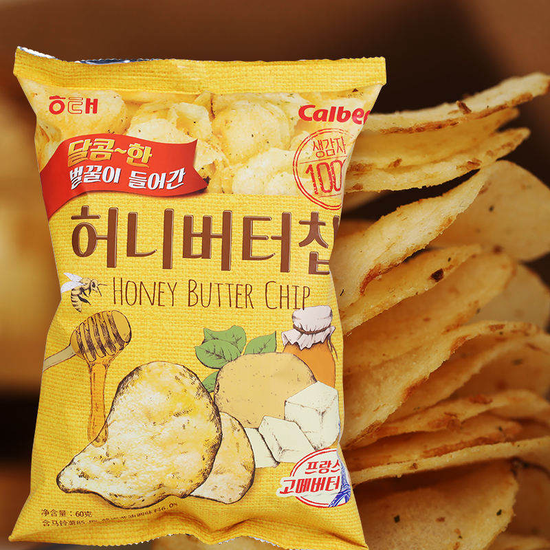 韩国进口海太蜂蜜黄油薯片礼包虾片 香甜薄脆 休闲膨化零食品网红