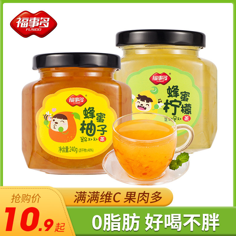 福事多蜂蜜柚子柠檬百香芦荟果茶