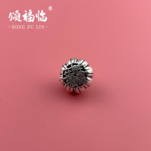 足银999DIY配件复古胜蒜在握吊坠文玩编绳手串手链项链