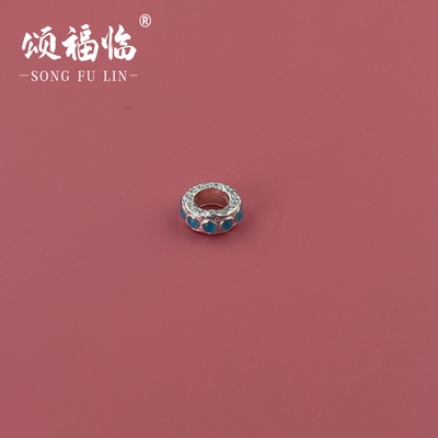 3D工艺珐琅彩蓝色隔珠垫片