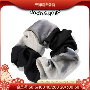 DODOGOGO喷漆感大肠发圈女款 百搭皮筋头绳高级感气质头绳 简约时尚
