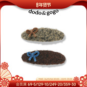 DODOGOGO秋冬蝴蝶结发夹女2026新款 高端侧边夹韩系可爱发饰BB夹