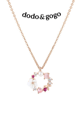dodogogo彩色花环项链锁骨链颈链