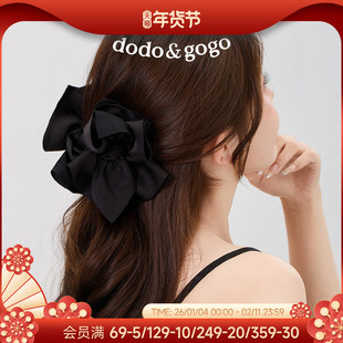 DODOGOGO法式气质优雅蝴蝶结抓夹2025新款百搭显发发抓鲨鱼夹发抓
