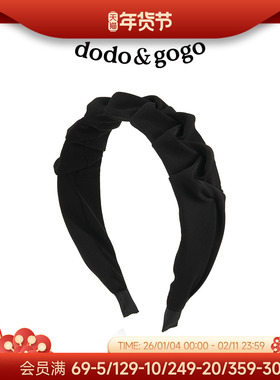 DODOGOGO高颅顶黑色头饰发箍女洗脸百搭头箍2026新款简约压发发饰
