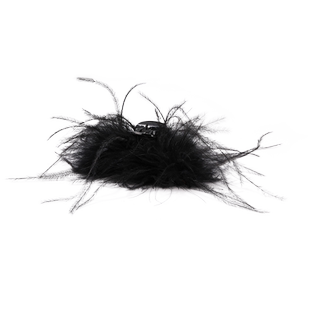 DODOGOGO大号抓夹女后脑勺羽毛网红发抓2025新款高级感毛毛鲨鱼夹