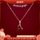 DODOGOGO双面葫芦项链女款 轻奢小众锁骨链秋冬红色毛衣链吊坠配饰