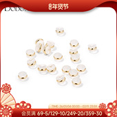 DODOGOGO金属硅胶耳堵后塞防滑掉耳钉简约透明耳帽圆形耳扣神器