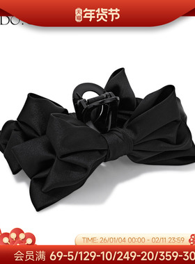 DODOGOGO双面蝴蝶结抓夹女高级感气质大号鲨鱼夹发抓后脑勺发饰