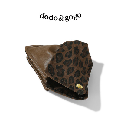 DODOGOGO皮革豹纹三角抓夹发饰