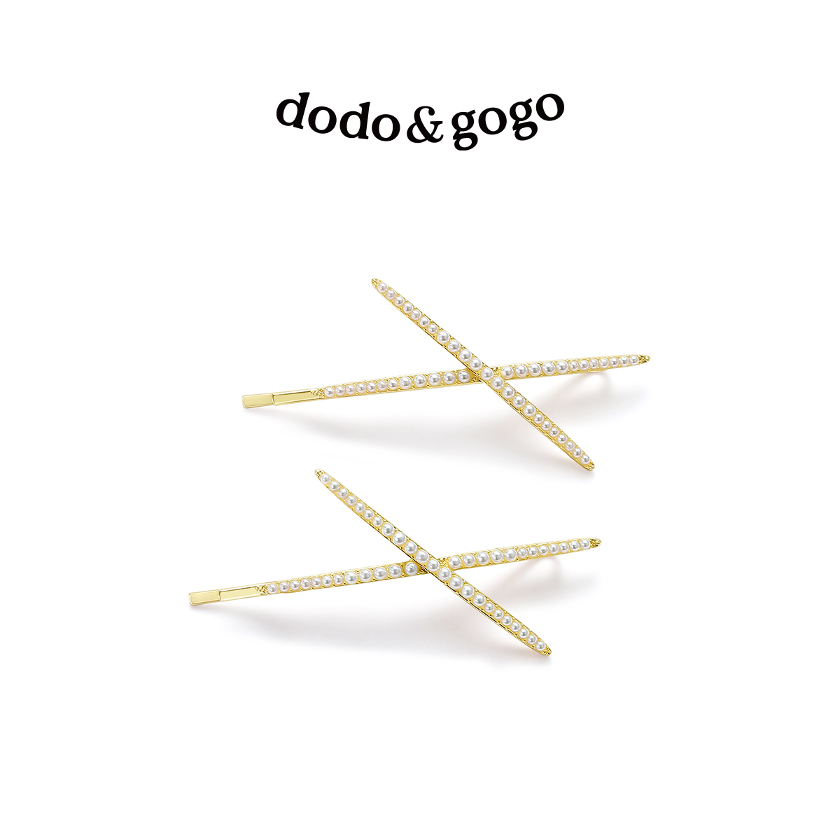 DODOGOGO珍珠一字夹法式发卡